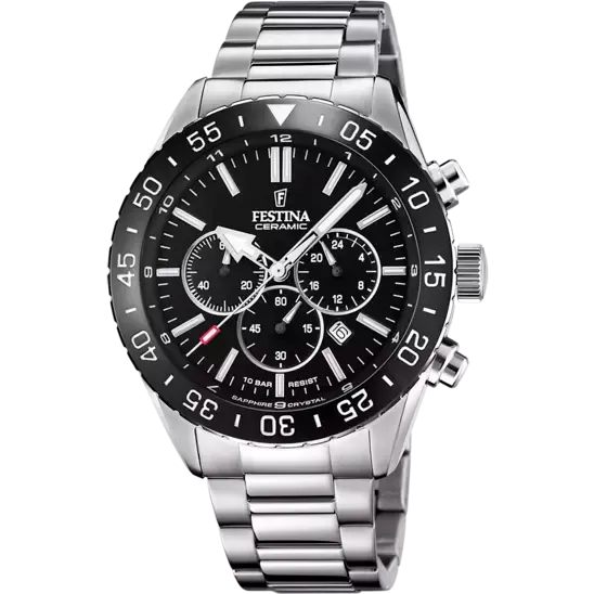Festina Black Dial Stainless Steel Strap Men's Watch F20575/3