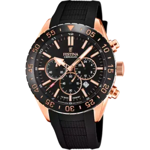 Festina Chrono Bike Black Dial Black Rubber Strap Men's Watch F20516/2