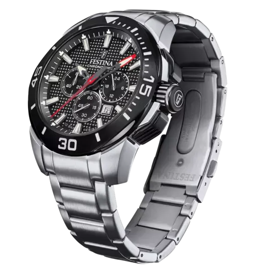 Festina Chrono Bike Black Dial Stainless Steel Strap Men's Watch F20641/4
