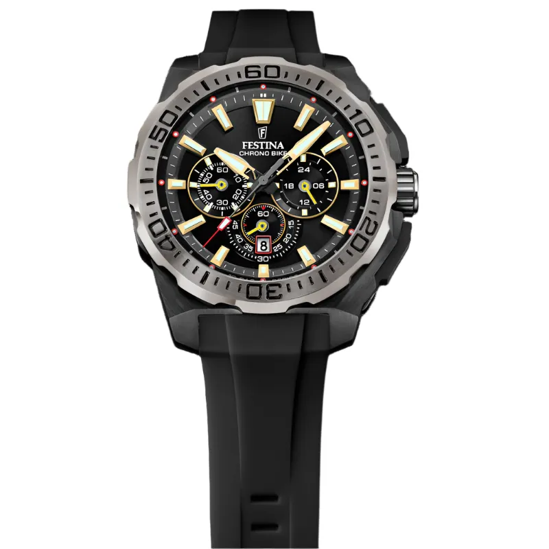 Festina Chrono Bike Black Rubber Strap Watch f20726/3