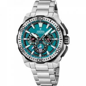 Festina Chrono Bike Blue Dial Stainless Steel Strap Watch f20724/6