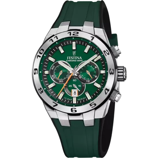 Festina Chrono Bike Green Dial Green Rubber Strap Men's Watch F20671/2