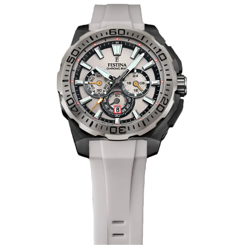 Festina Chrono Bike Grey Rubber Strap Watch f20726/1