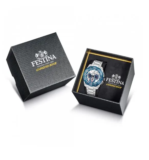 Festina Chrono Bike Silver Dial Stainless Steel Strap Watch f20724/1