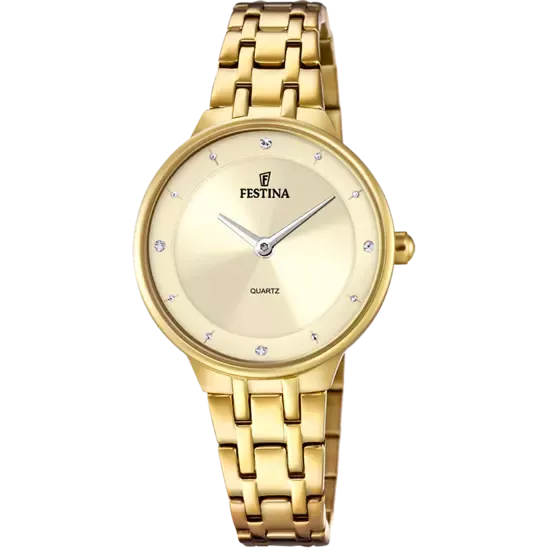 Festina Elegance and Durability Women's Watch with Beige Dial and Stainless Steel Strap F20601/2
