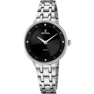 Festina Elegant Women's Watch with Stainless Steel Strap and Black Dial F20600/4