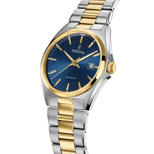 Festina Men's Elegance and Precision Timepiece with Steel Strap and Blue Dial F20554/4