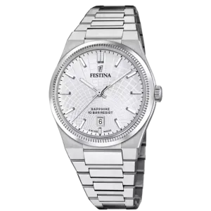 Festina Swiss Made Silver Dial Stainless Steel Bracelet Men's Watch F20051/1