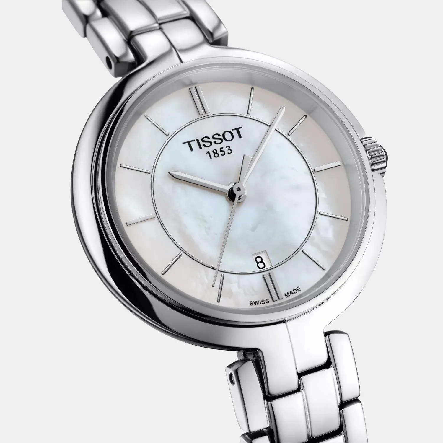 Flamingo Women Quartz Mother Of Pearl Dial Analog Stainless Steel Watch T0942101111100