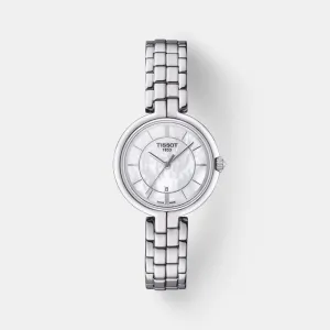 Flamingo Women Quartz Mother Of Pearl Dial Analog Stainless Steel Watch T0942101111100