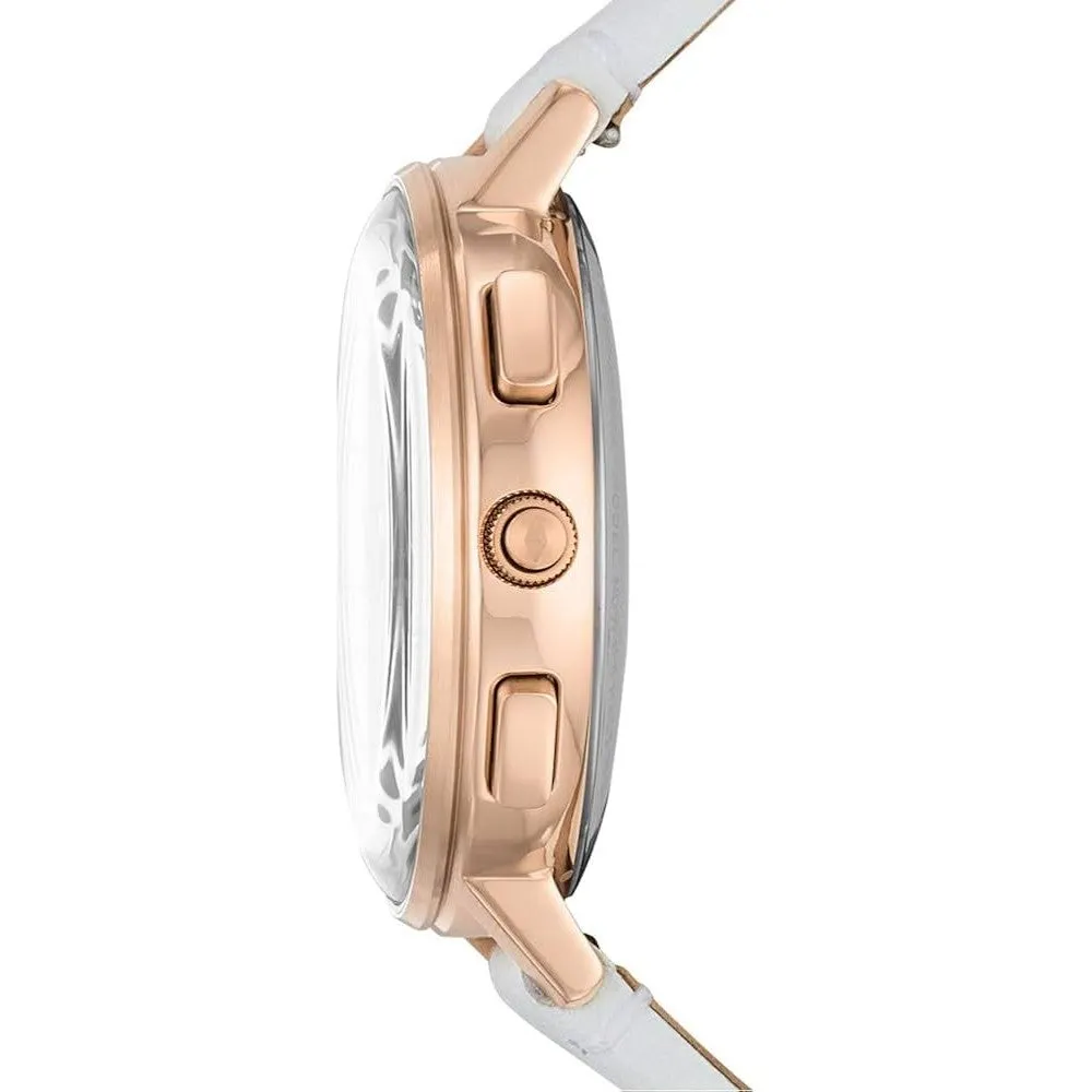 FOSSIL HYBRID FTW5048 Smartwatch Harper with White Leather Strap Women's Watch