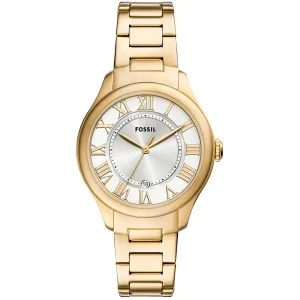 Fossil Women's Watch - Gilmore Quartz Silver Dial Yellow Gold Bracelet | ES5395