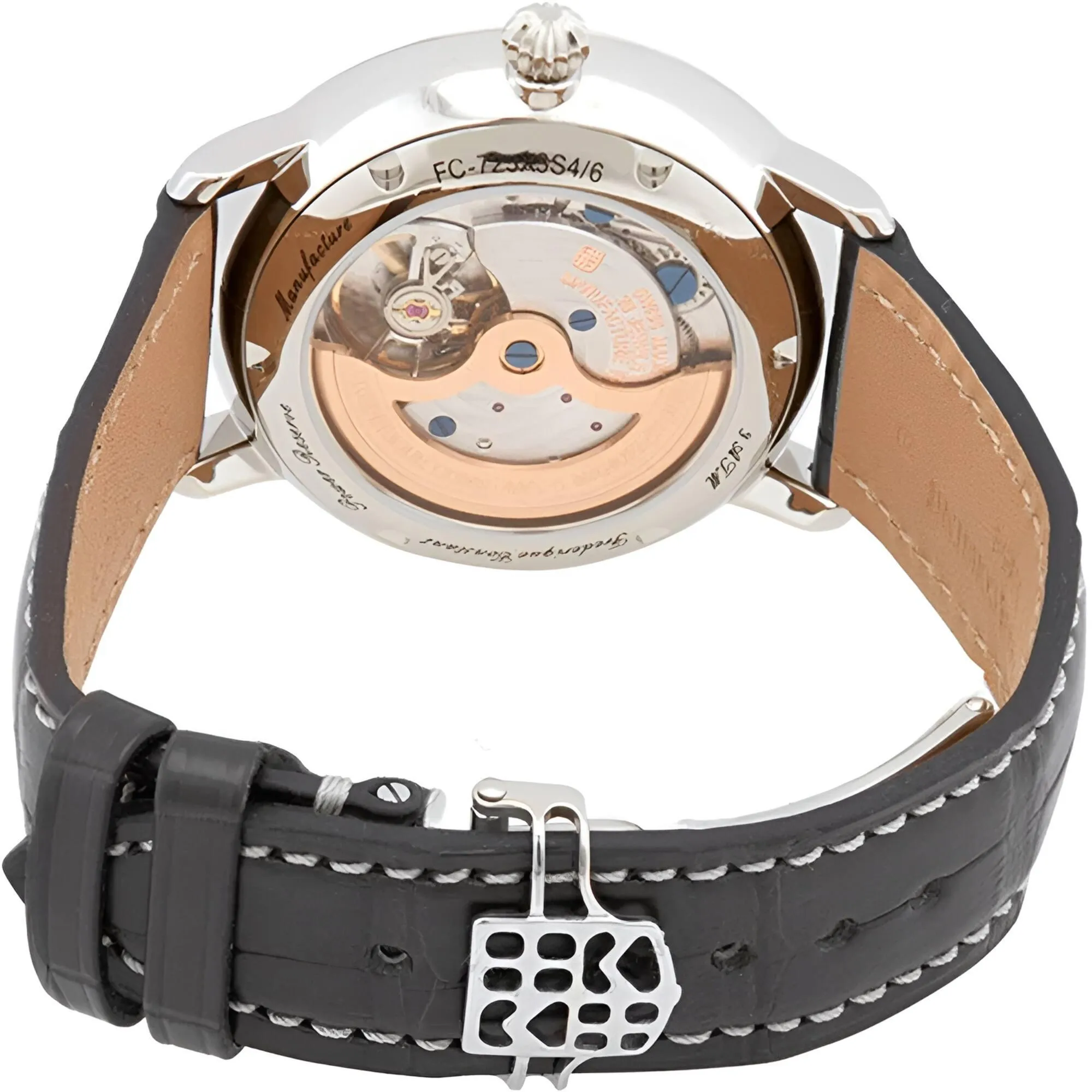 Frederique Constant Men's Watch - Slimline Automatic Black Leather Strap | 723GR3S6