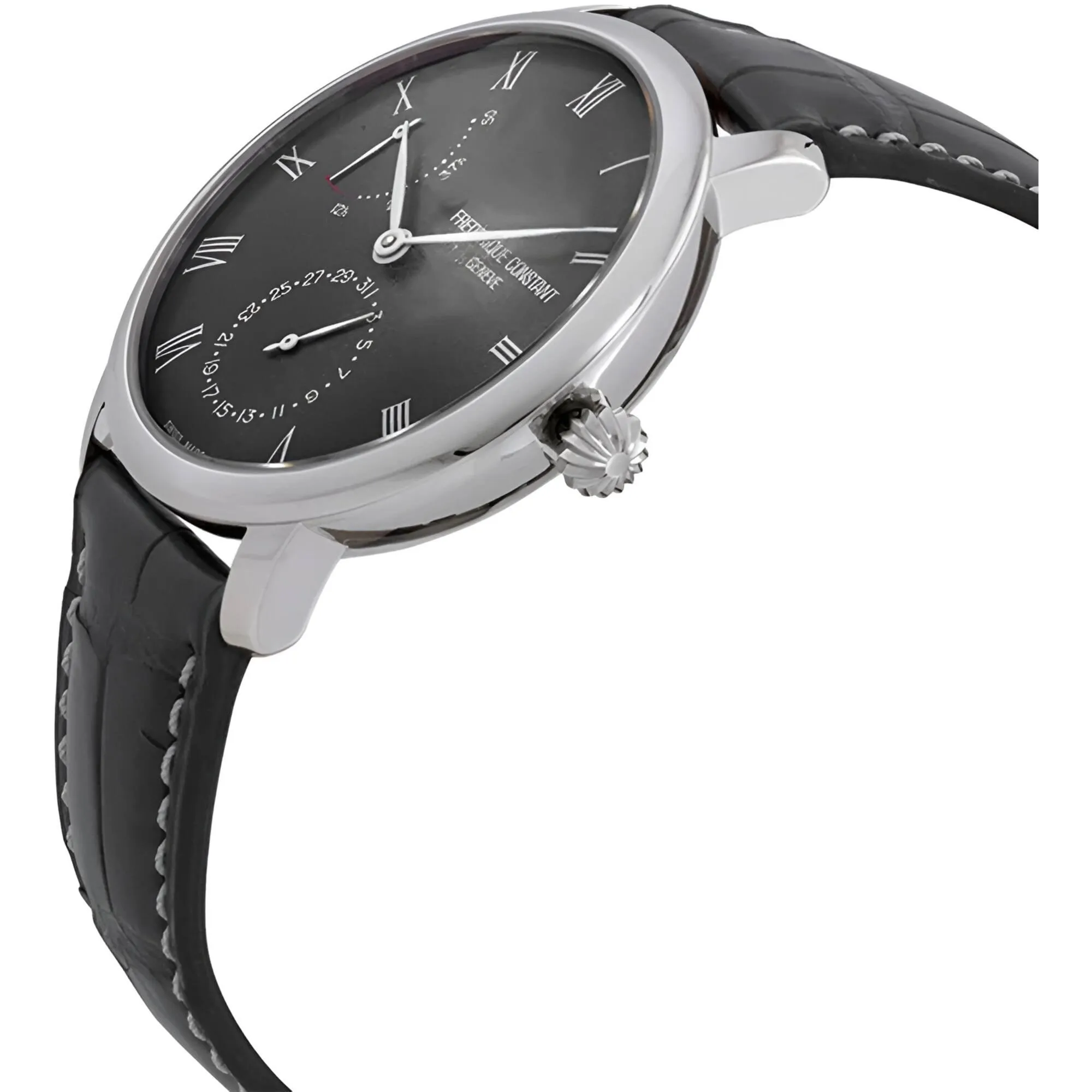 Frederique Constant Men's Watch - Slimline Automatic Black Leather Strap | 723GR3S6