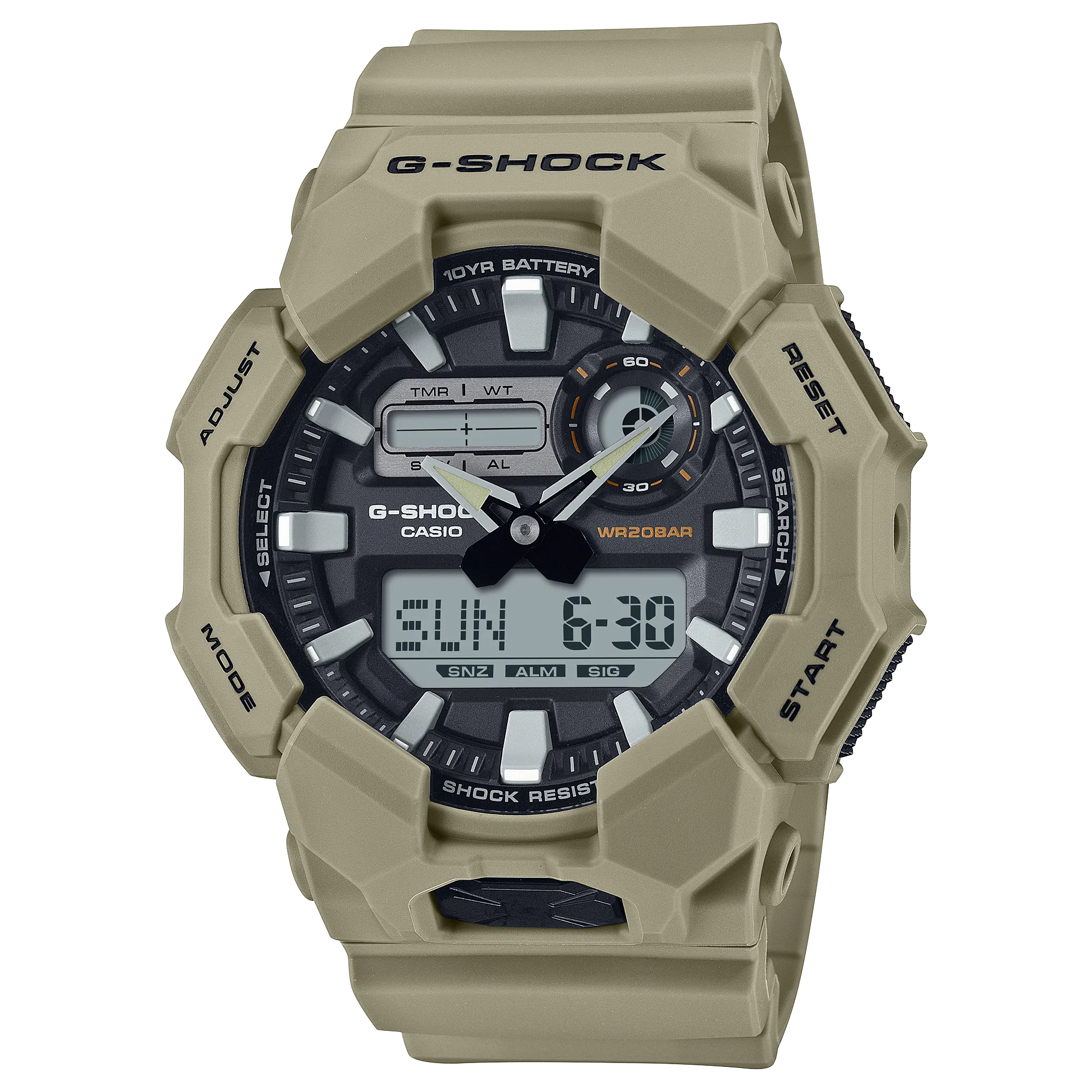 G-Shock Analog Digital Brown Resin Band Watch GA010-5A
