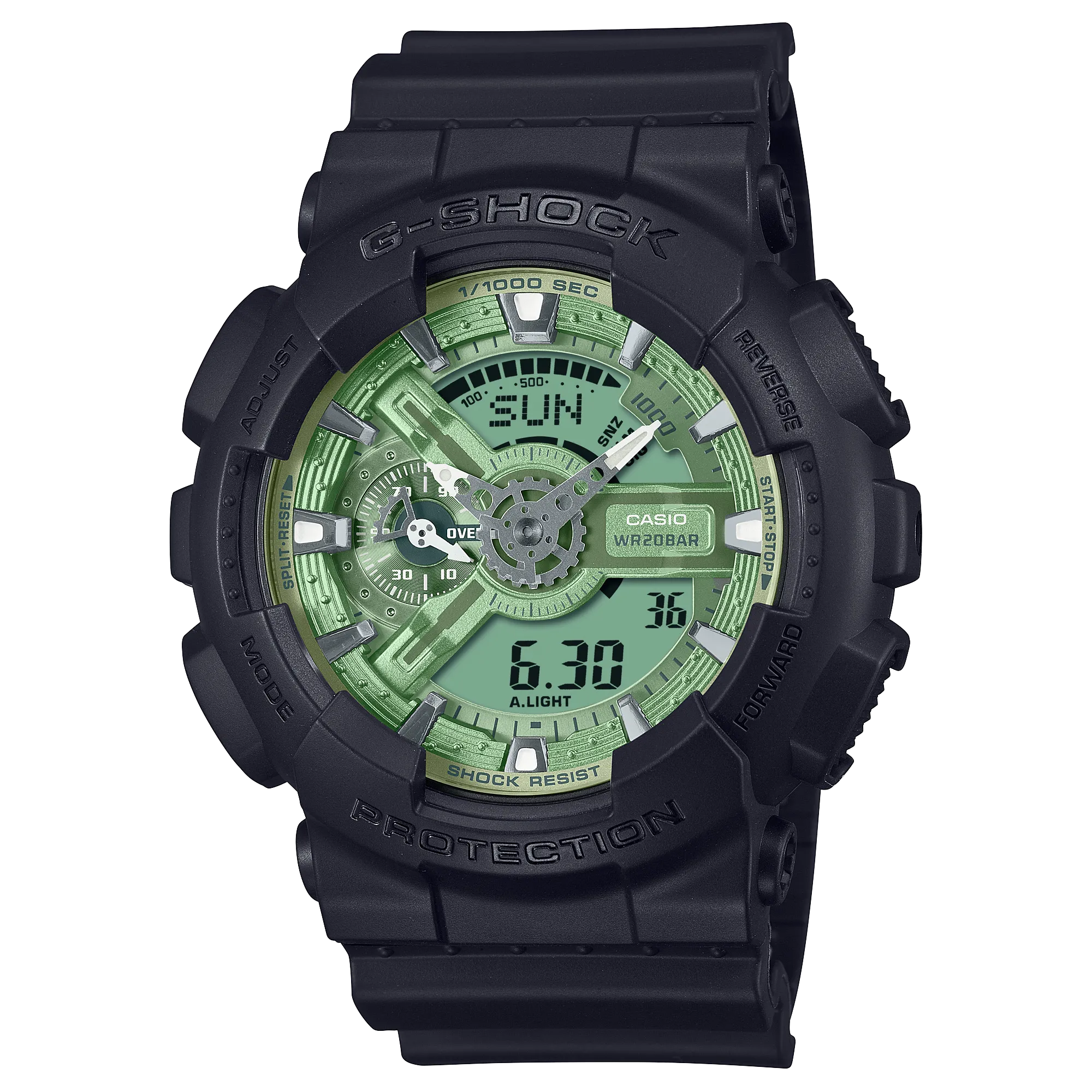 G-Shock Analog Digital DUO Rugged Black Resin Band Watch GA110CD-1A3