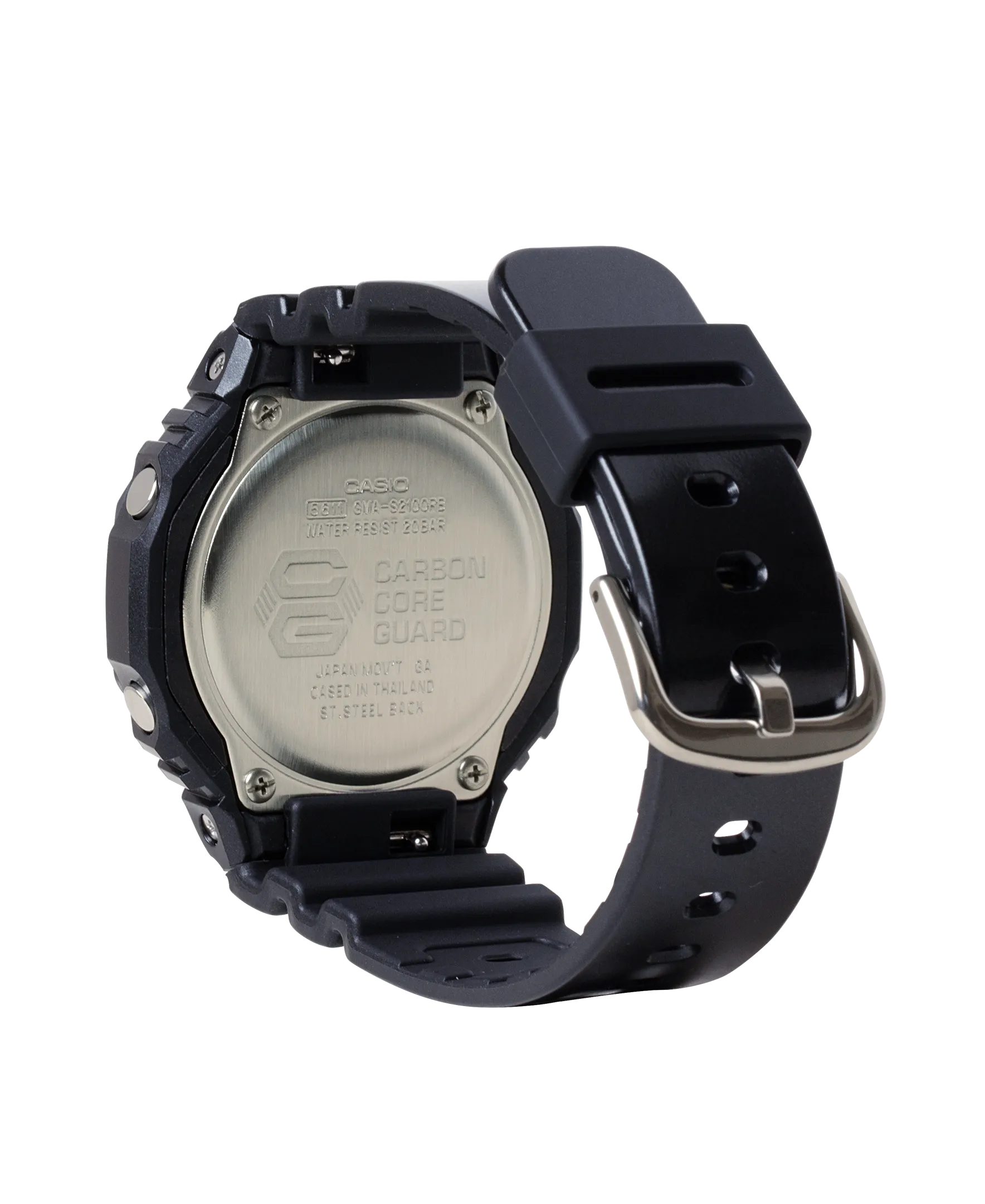 G-Shock Analog-Digital Pink Dial Black Resin Band Watch GMAS2100RB-1A
