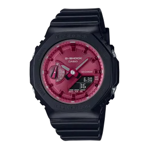 G-Shock Analog-Digital Pink Dial Black Resin Band Watch GMAS2100RB-1A