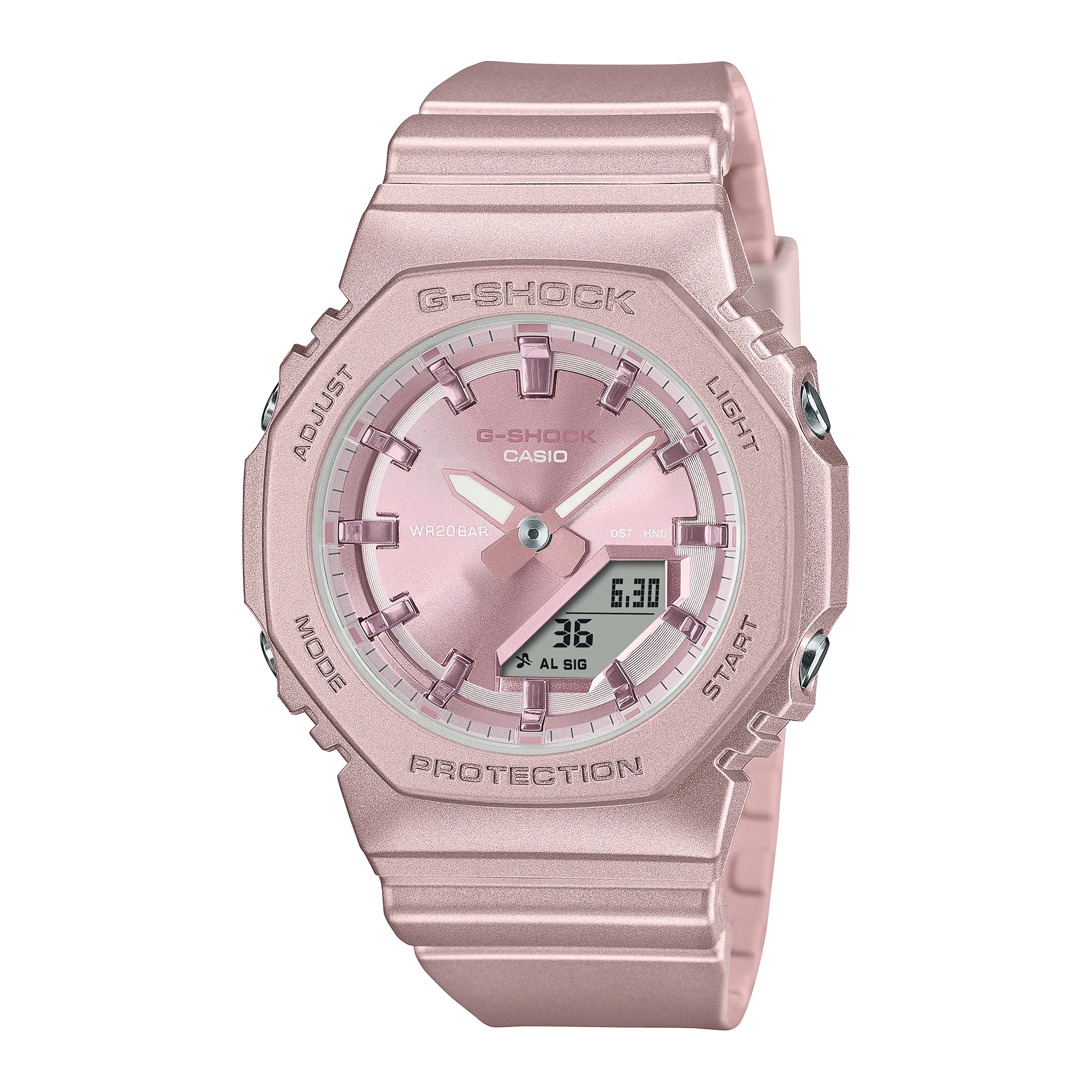 G-Shock Analog Digital Pink Dial Pink Resin Band Watch GMAP2100ST-4A