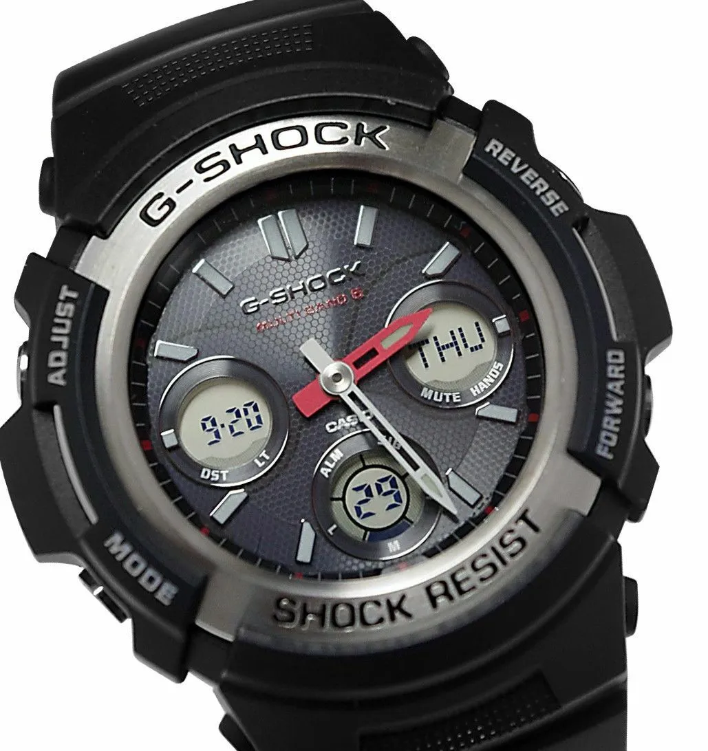 G-Shock Awgm100-1Acr Tough Solar Atomic Black Resin Sport Mens Watch