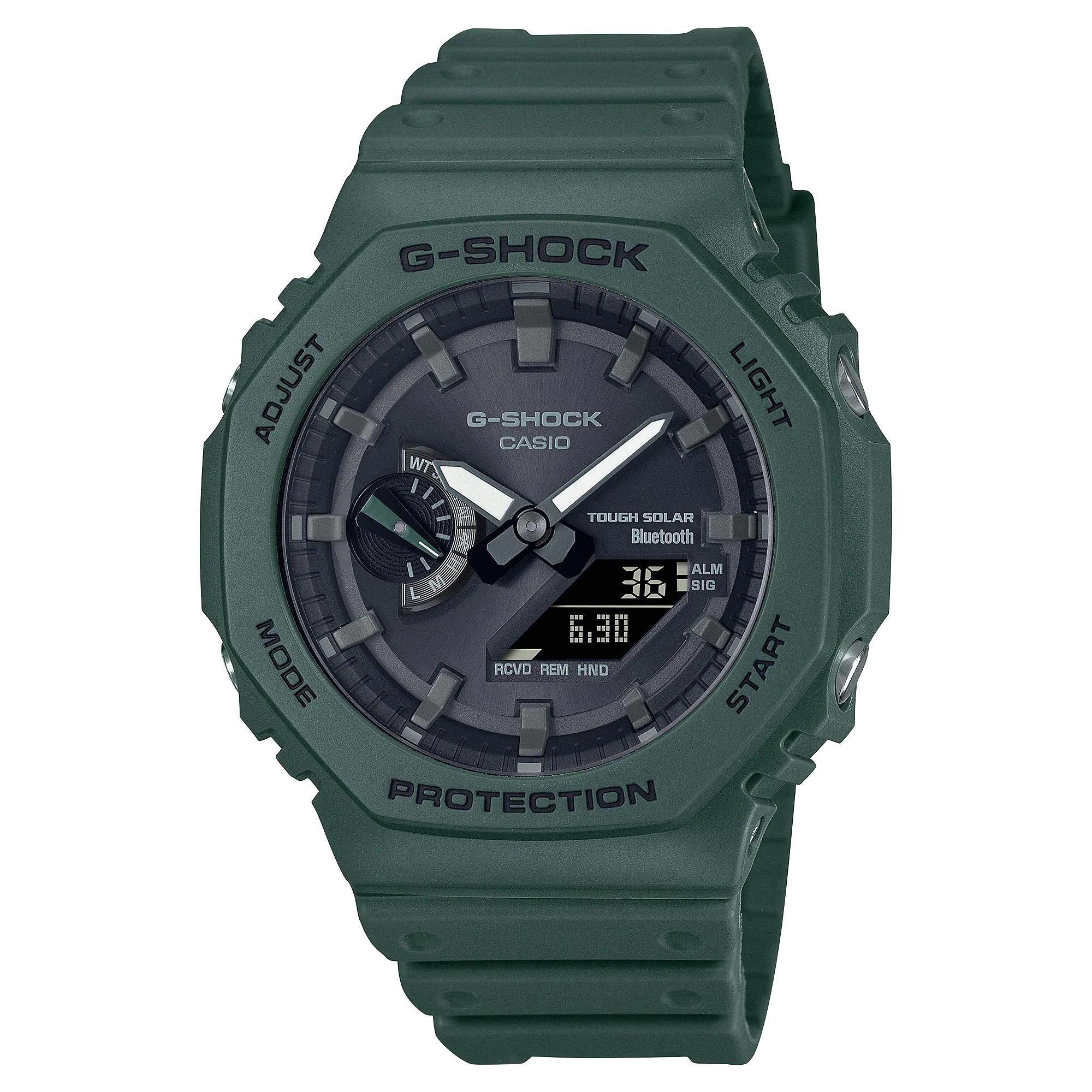 G-Shock CasioOak GAB2100-3A Green Watch with Smartphone Link and Tough Solar