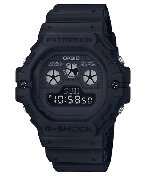 G-Shock Digital 5900 Style All Black Resin Band Watch DW5900BB-1D