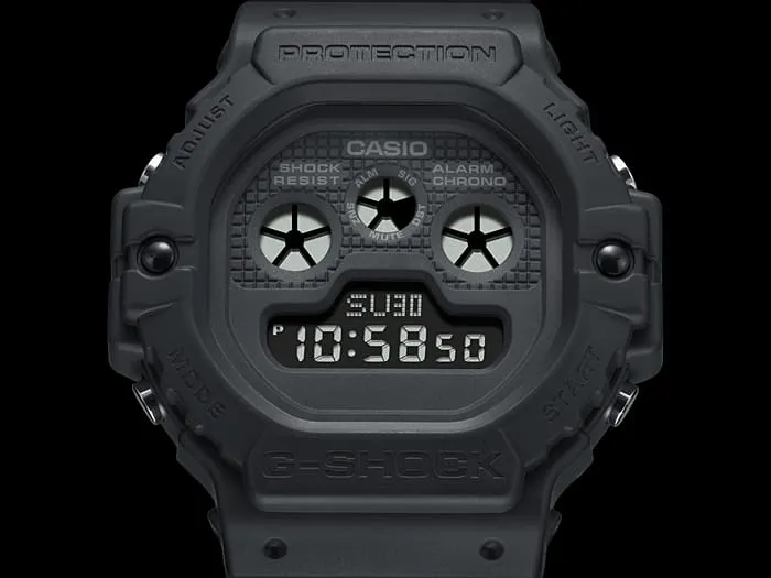 G-Shock Digital 5900 Style All Black Resin Band Watch DW5900BB-1D