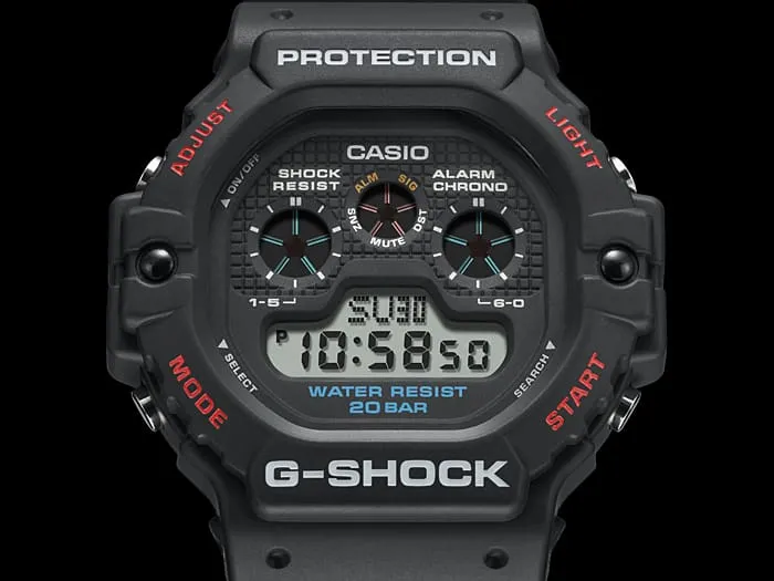 G Shock Digital 5900 Style Black Resin Band Watch DW5900-1D