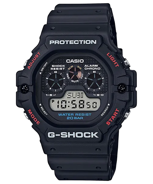 G Shock Digital 5900 Style Black Resin Band Watch DW5900-1D