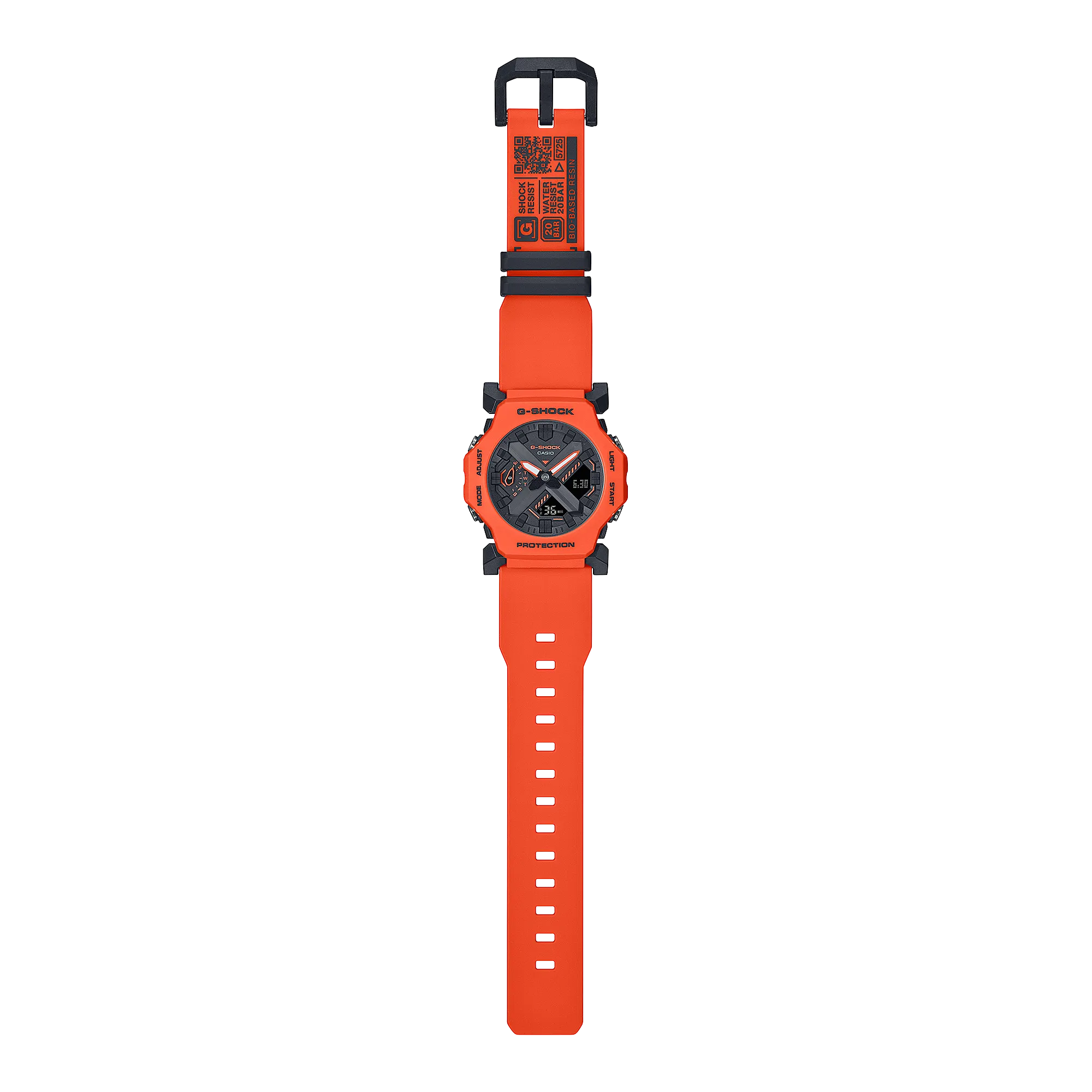 G-Shock Digital Black Dial Orange Resin Band Watch GA2300FL-4A