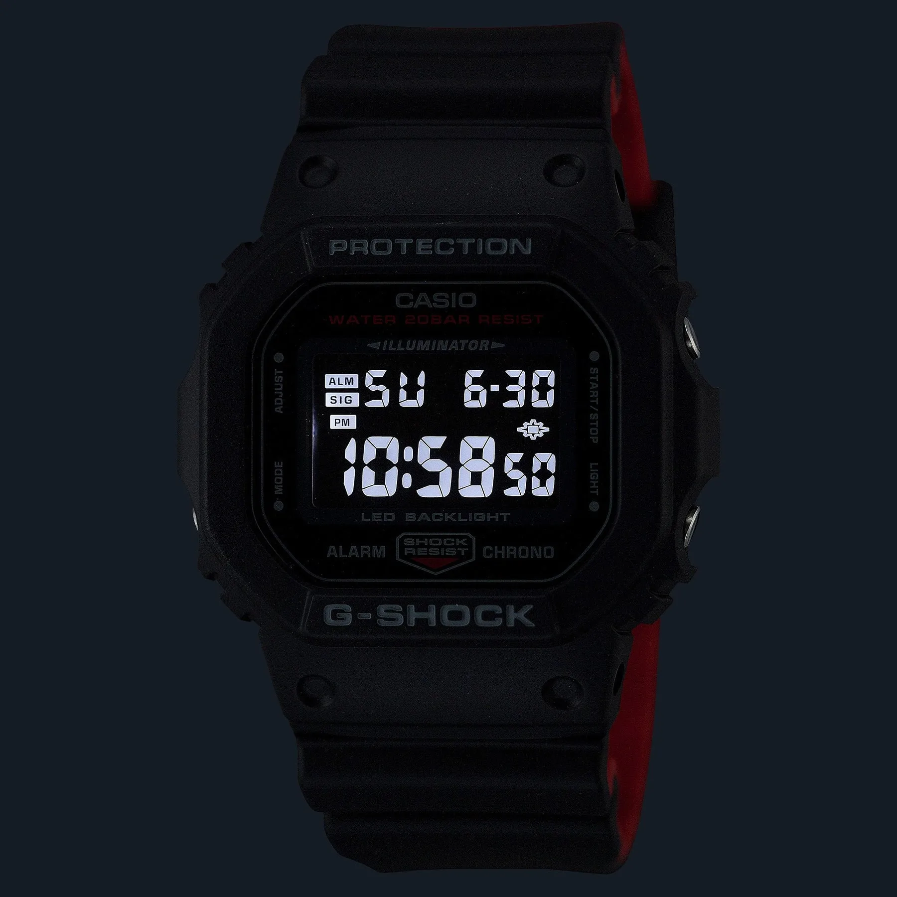 G-Shock Digital Black Resin Band Black Dial Watch DW5600UHR-1D