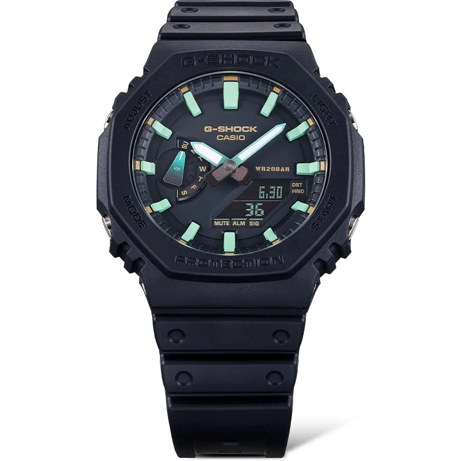 G-Shock Digital Black Resin Band Men's Watch GA2100RC-1A