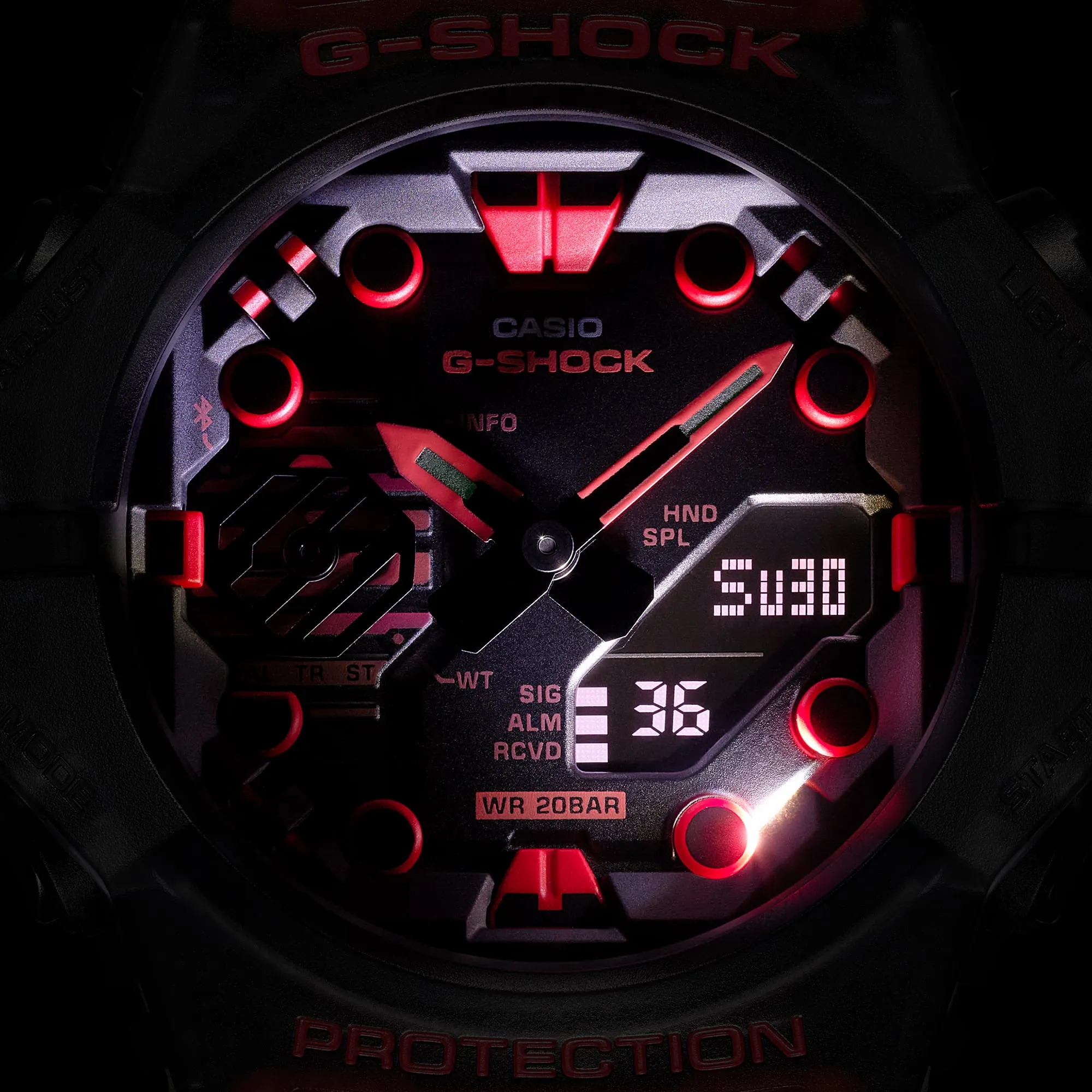 G-Shock Digital Black Resin Band Watch GAB001G-1A