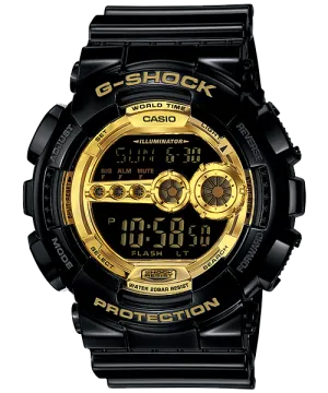 G-Shock Digital Glossy Black Mens Watch GD100GB-1