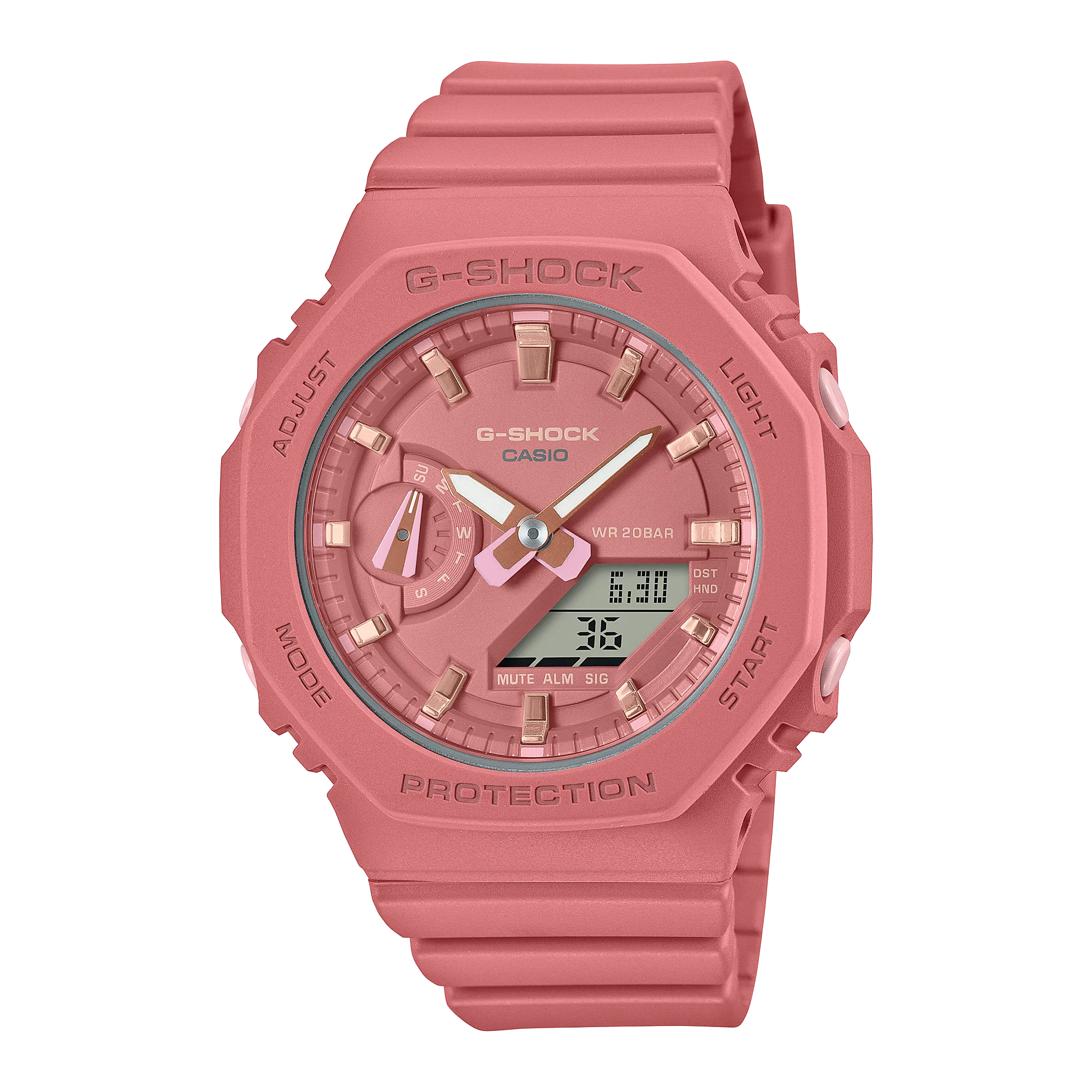 G-Shock Digital Pink Resin Band Watch GMAS2100-4A2