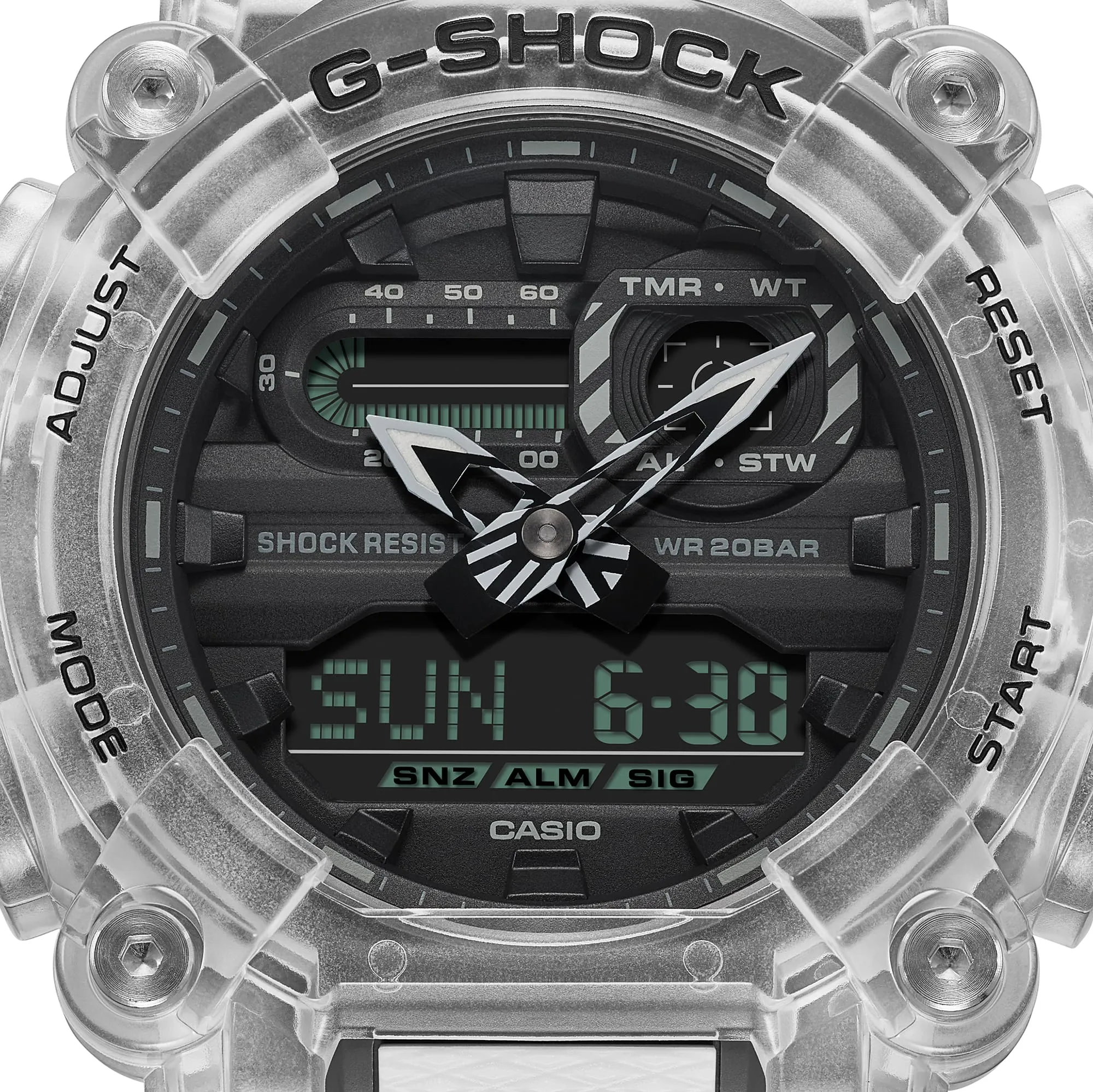 G-Shock DUO Sound Wave Transparent Mens Watch GA900SKL-7A
