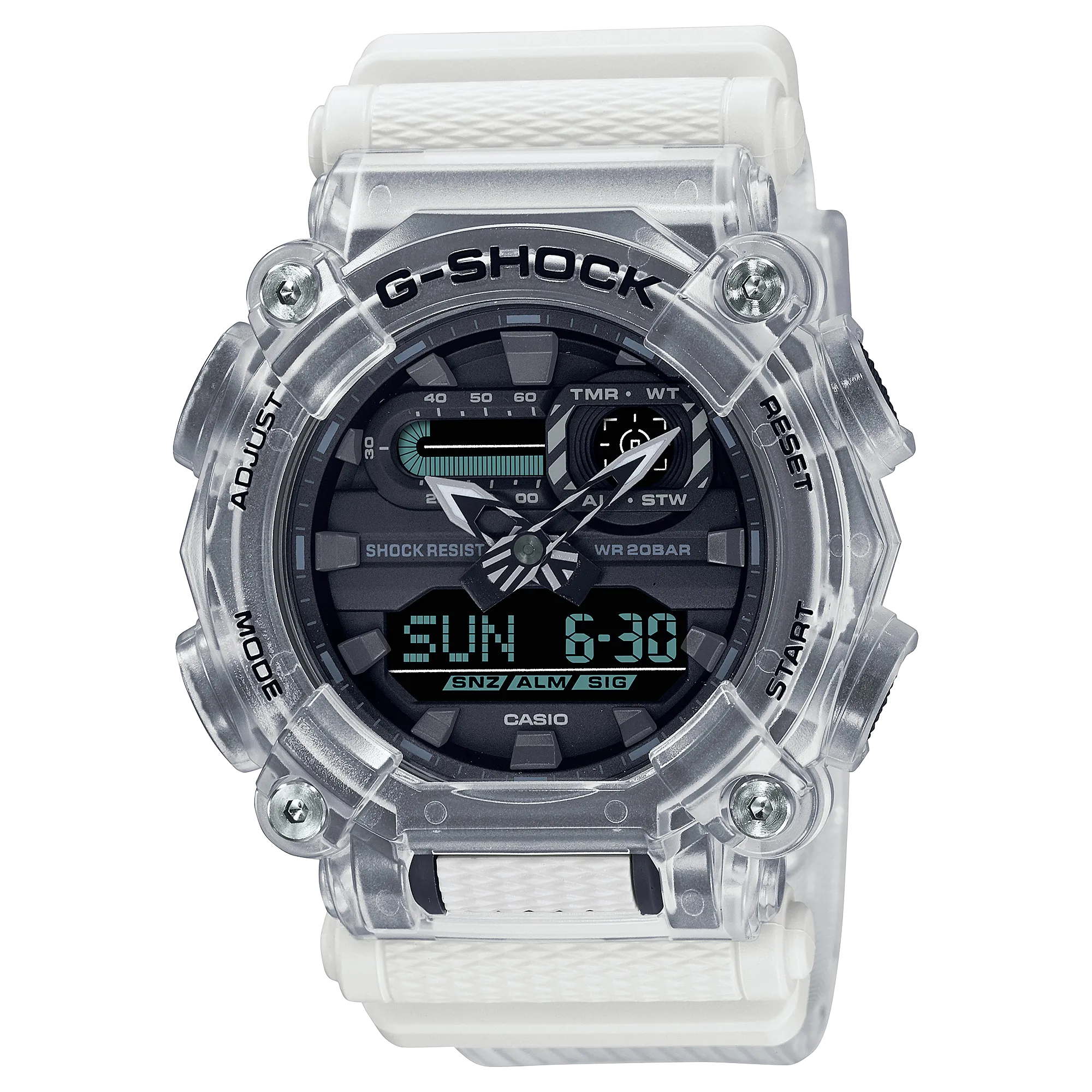 G-Shock DUO Sound Wave Transparent Mens Watch GA900SKL-7A