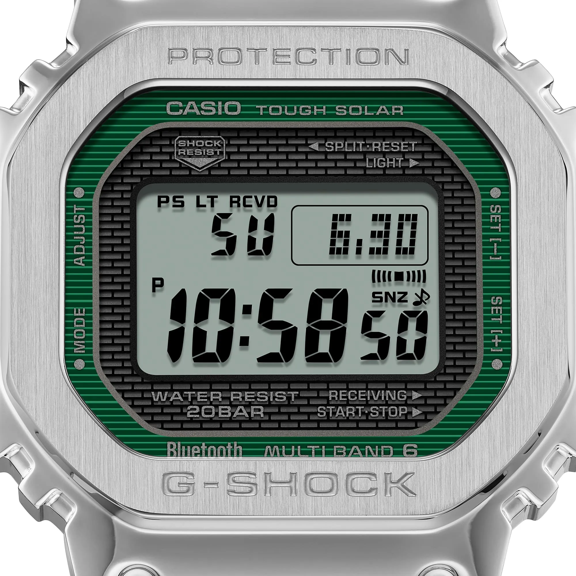 G-Shock Full Metal Grey Dial Silver Stainless Steel Watch GMWB5000D-3D