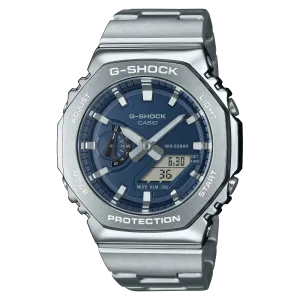 G-Shock G-Steel 2100 Series Blue Dial Stainless Steel Watch GM-2110D-2B