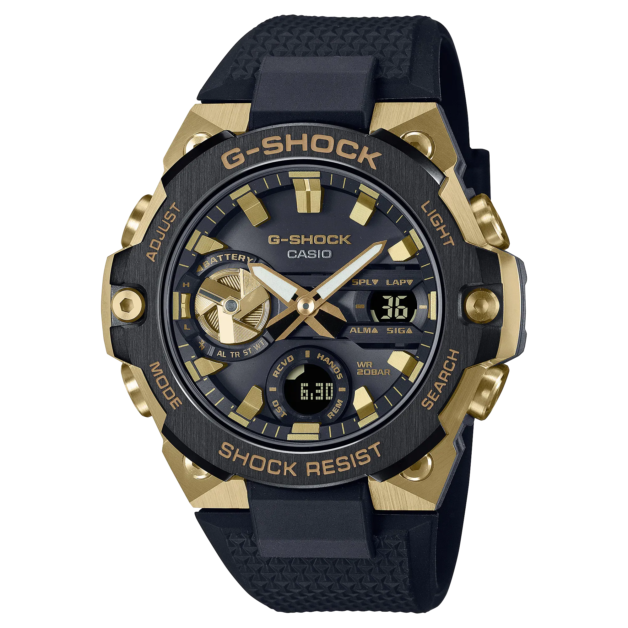 G-Shock G-Steel Solar Black Resin Band Watch GSTB400GB-1A9