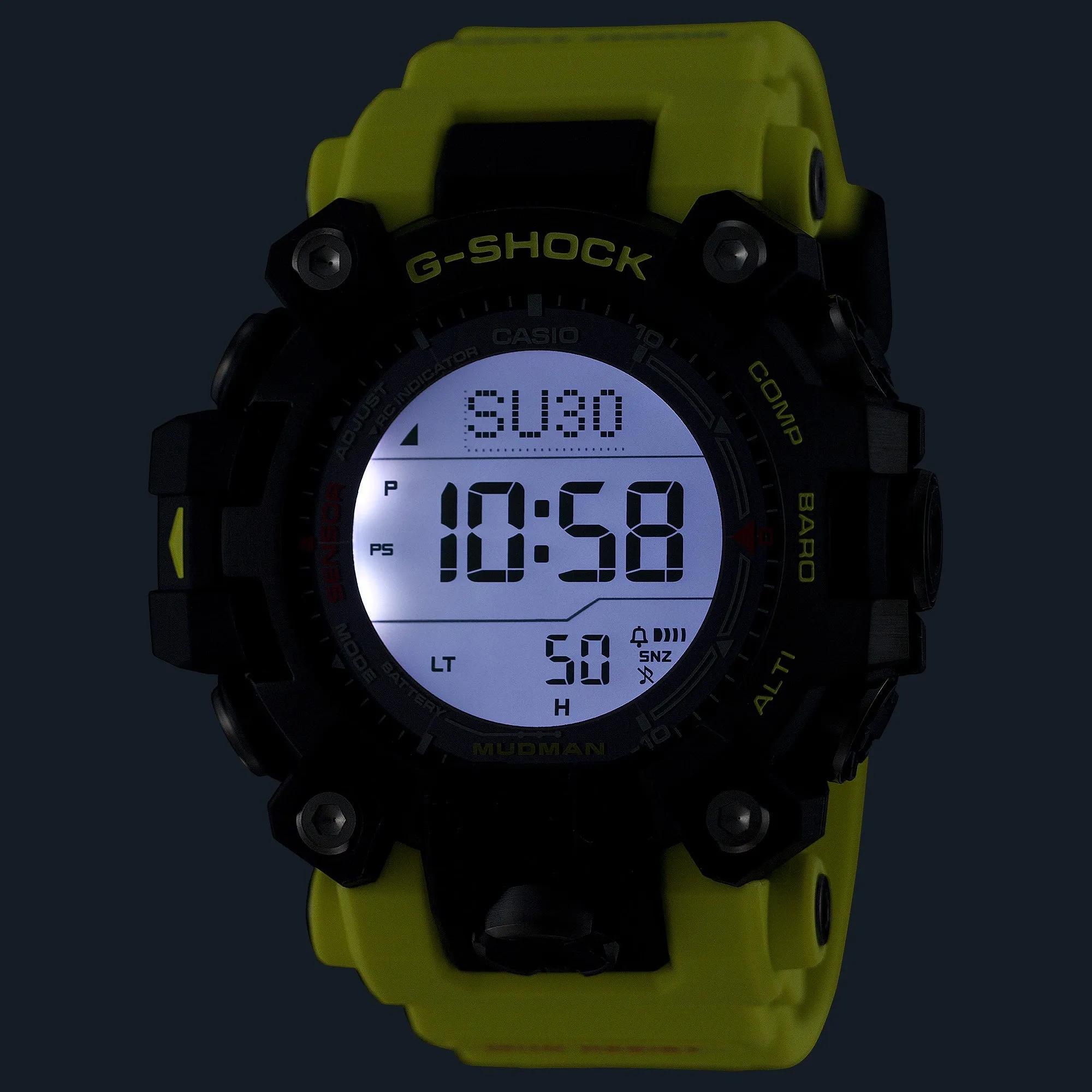 G-Shock Master of G line Grey Dial Green Resin Band Watch GW9500MRY-1A9