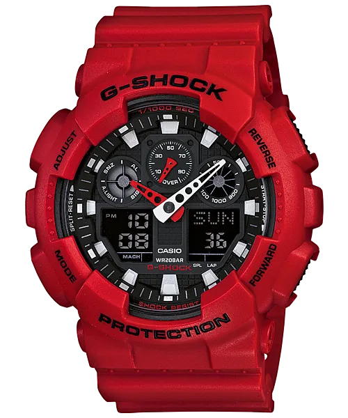 G-Shock Military Red Men's Watch GA100B-4A
