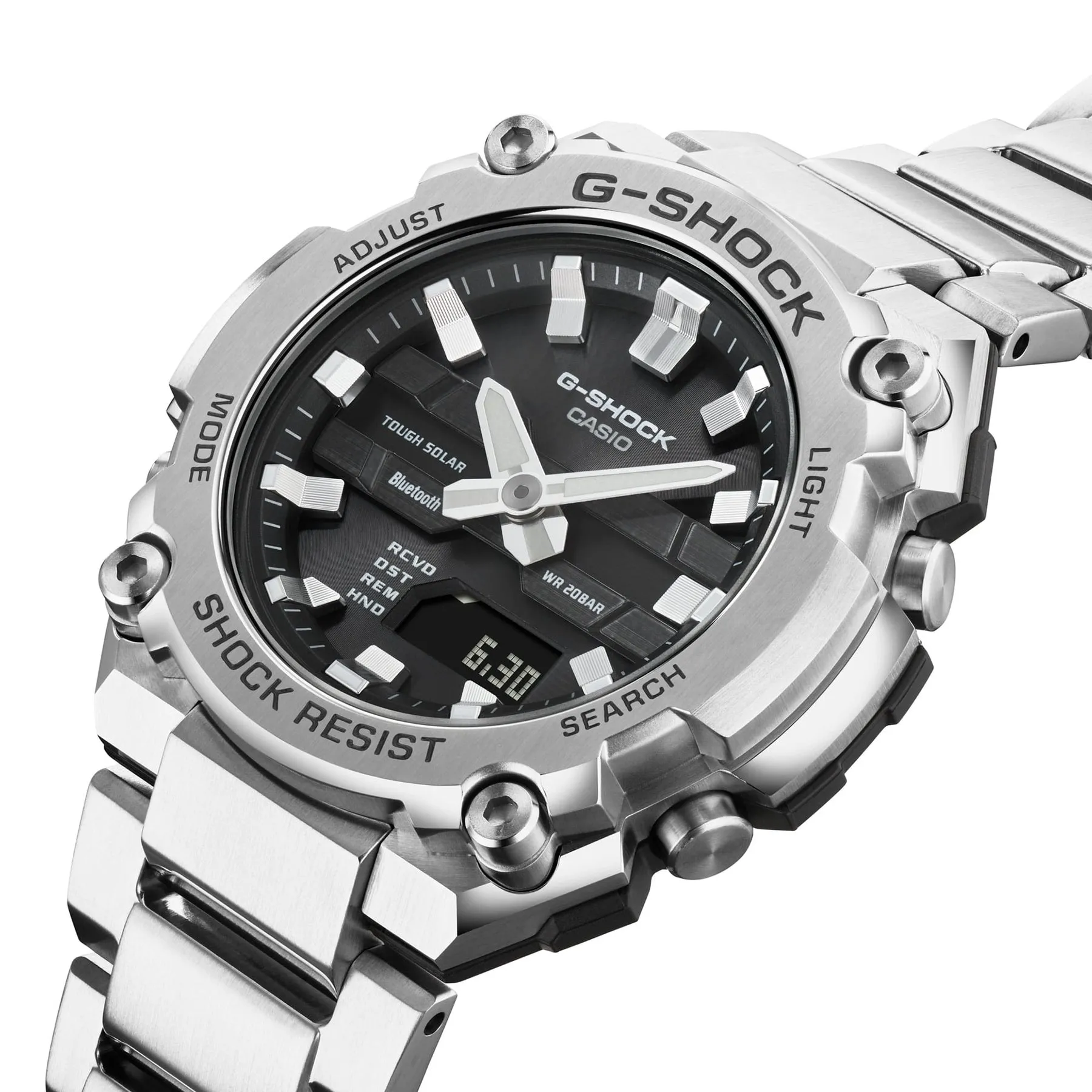 G-Shock Silver Stainless Steel Grey Dial Watch GSTB600D-1A