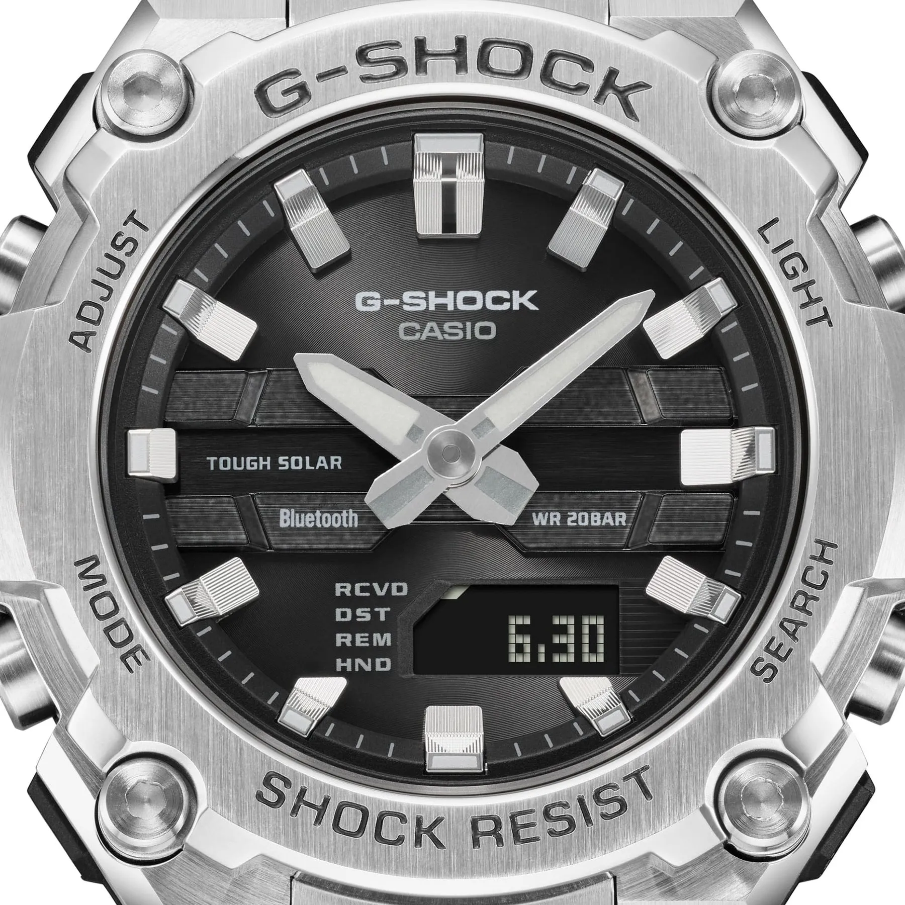 G-Shock Silver Stainless Steel Grey Dial Watch GSTB600D-1A