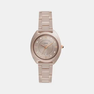 Gabby Women Quartz Beige Dial Analog Ceramic Watch CE1110