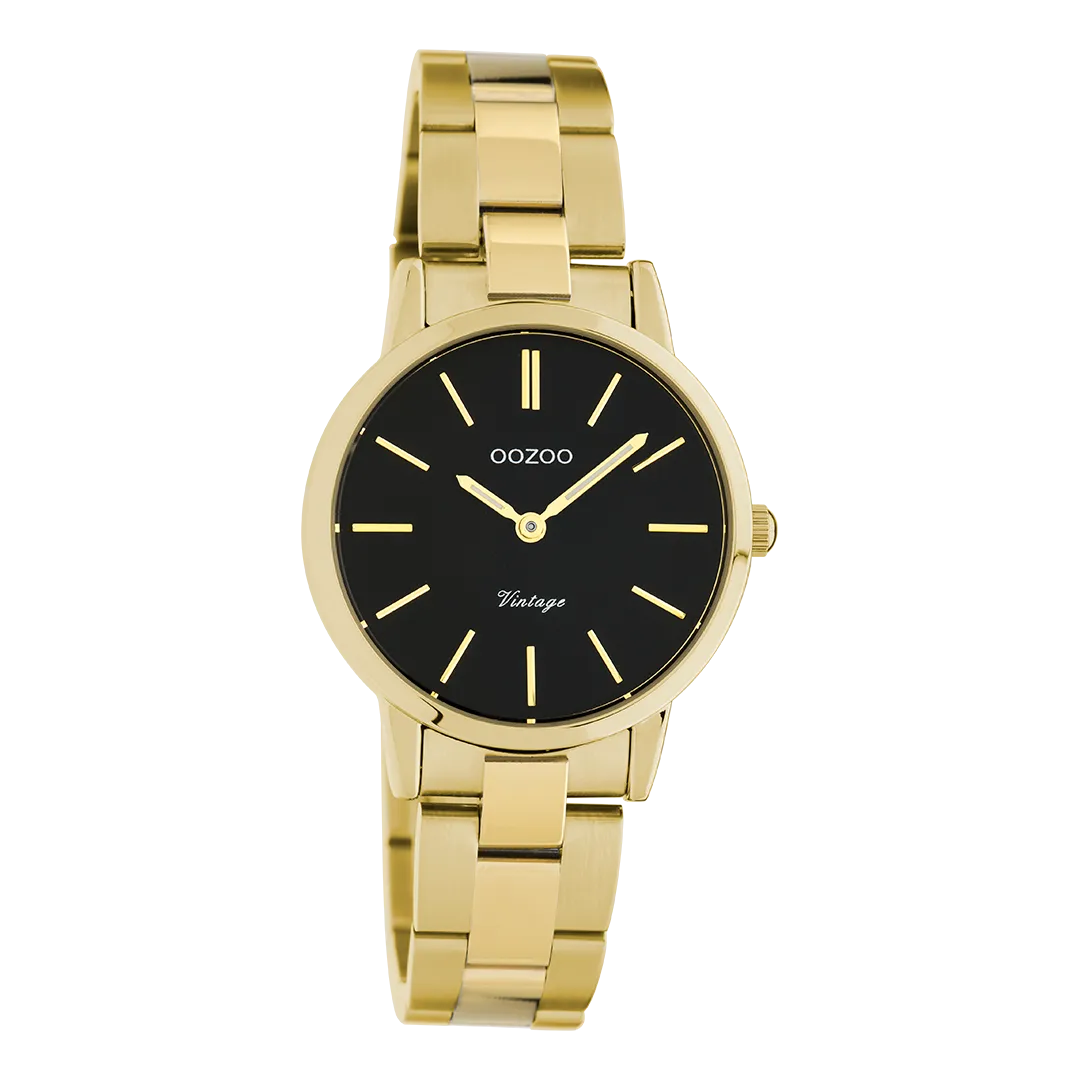 Gold coloured OOZOO watch with stainless steel bracelet - C20114