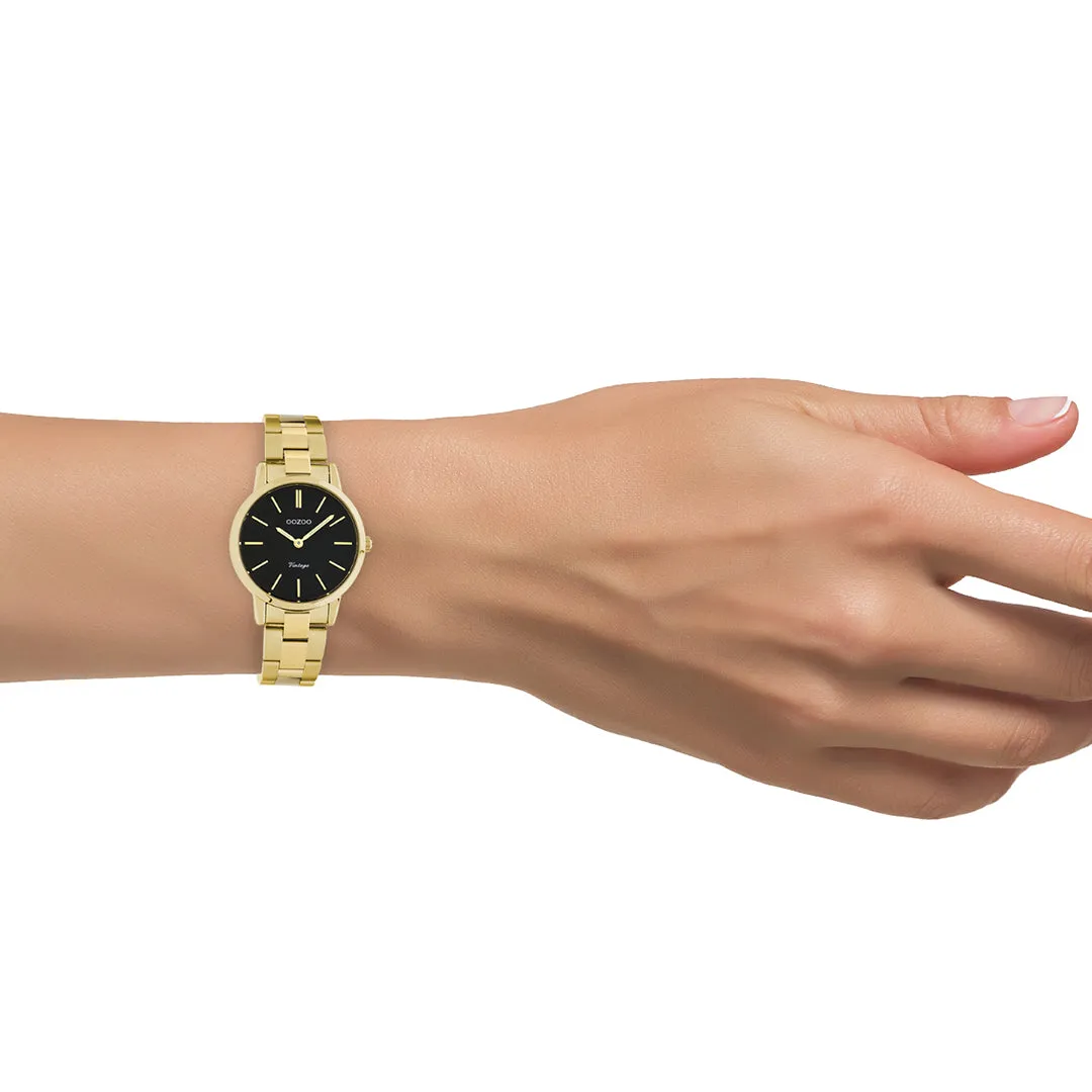 Gold coloured OOZOO watch with stainless steel bracelet - C20114