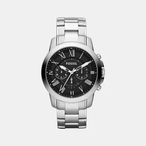 Grant Men Quartz Black Dial Chronograph Stainless Steel Watch FS4736