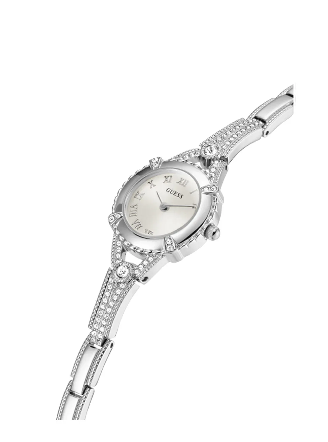 Guess Angelic Silver Dial Silver Bracelet Watch W0135L1