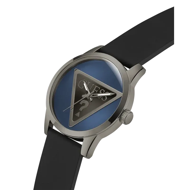 Guess Badge Blue Dial Analogue Watch